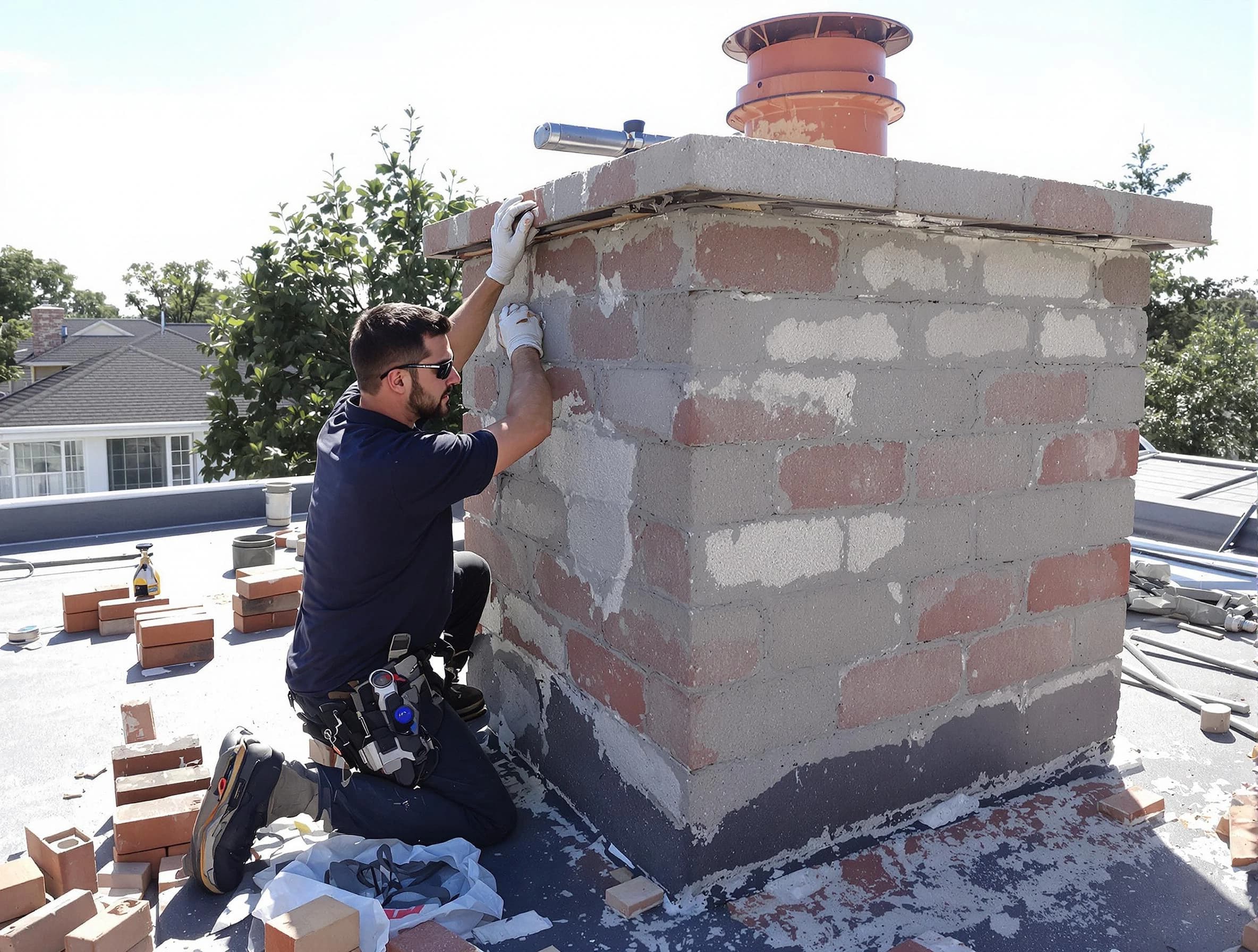 Advanced chimney repair process by McCalla Chimney Sweep in McCalla, AL