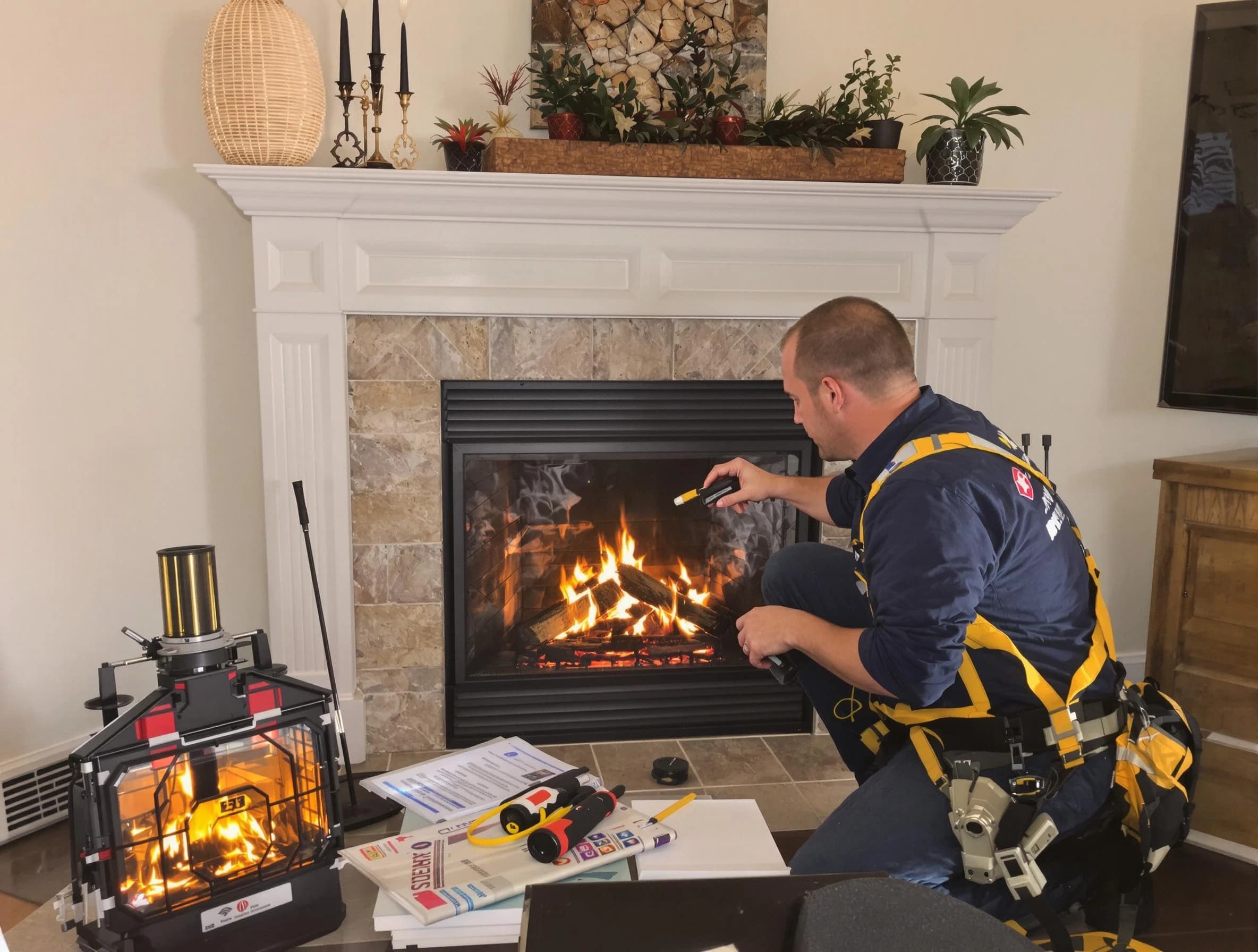 Safety-focused fireplace inspection by McCalla Chimney Sweep in McCalla, AL