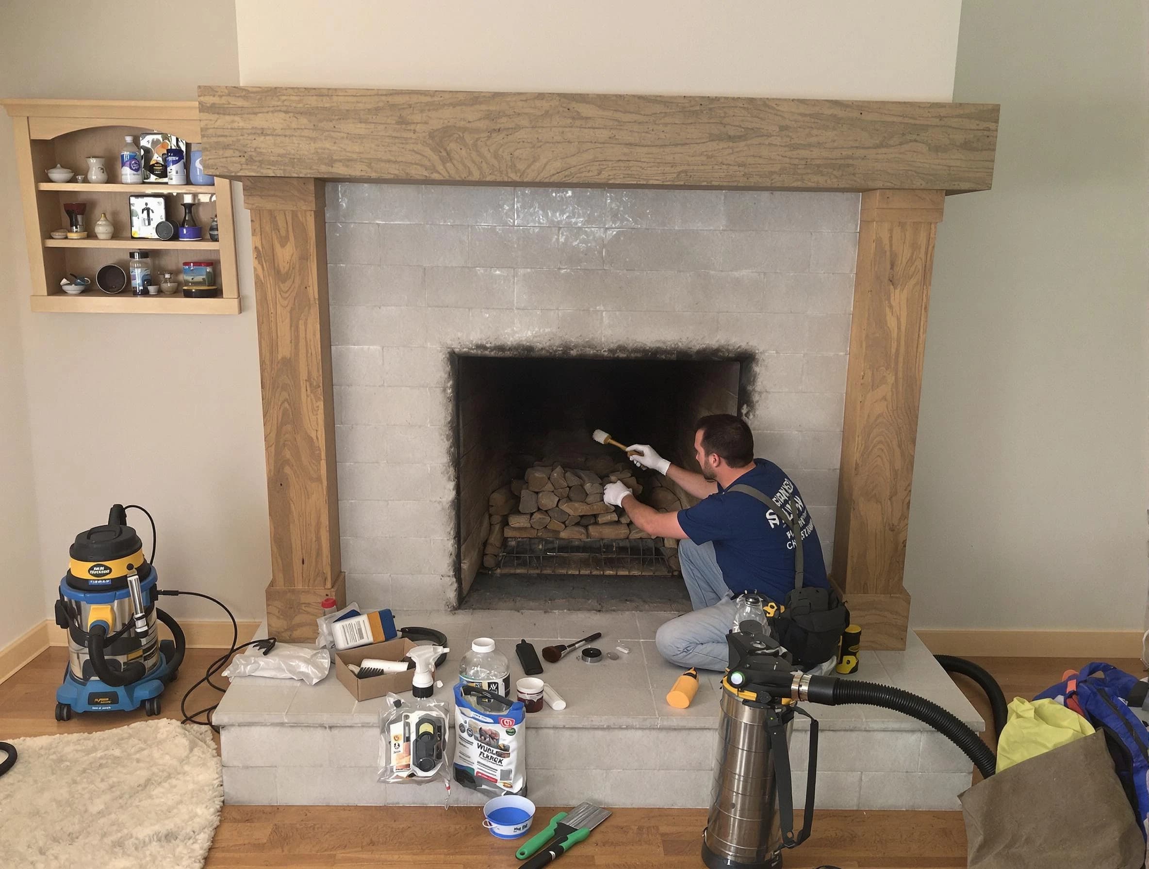 Detailed creosote removal process by McCalla Chimney Sweep in McCalla, AL