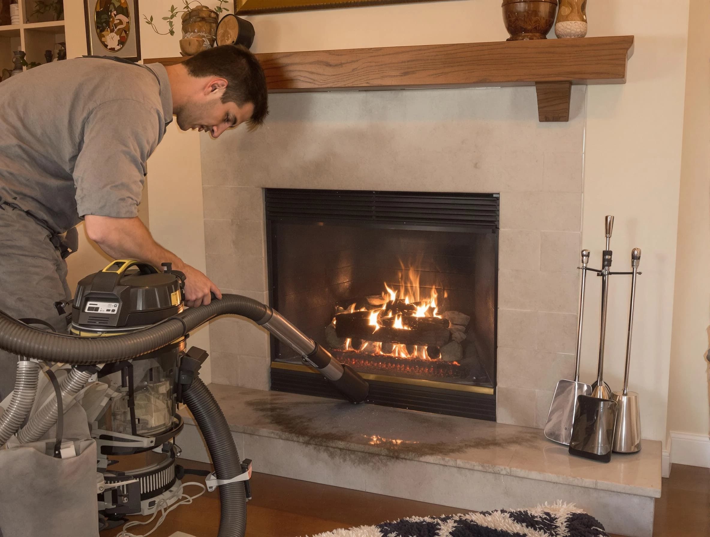 Routine fireplace upkeep by McCalla Chimney Sweep in McCalla, AL