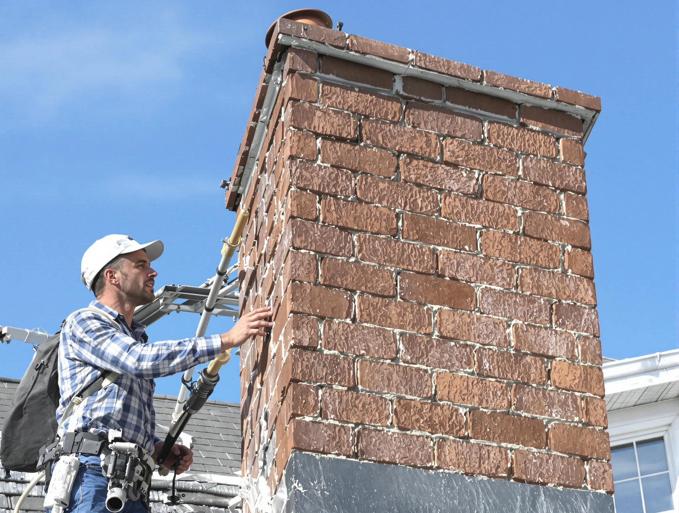 Brickwork for a chimney rebuild by McCalla Chimney Sweep in McCalla, AL