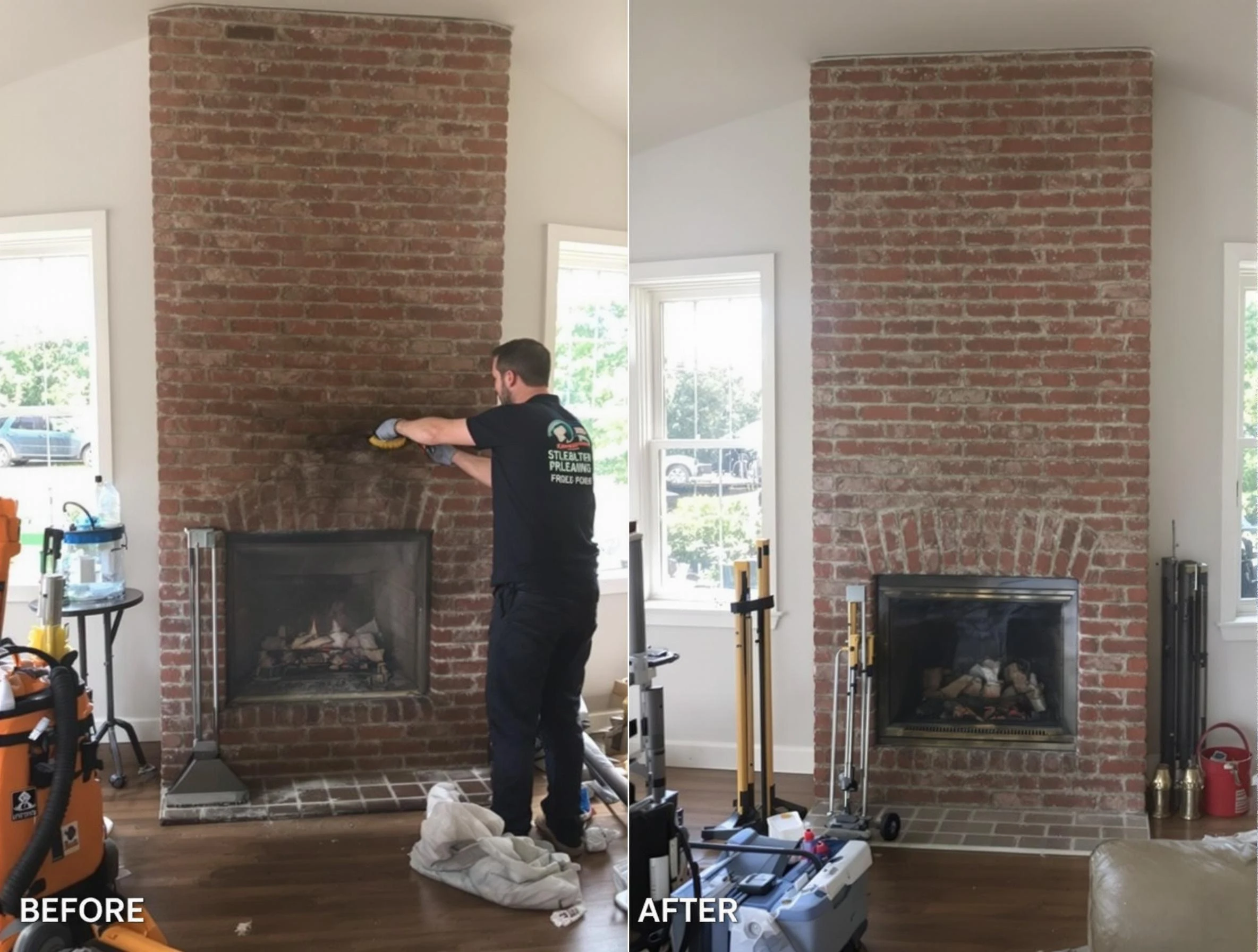 Finished chimney sweeping service by McCalla Chimney Sweep in McCalla, AL