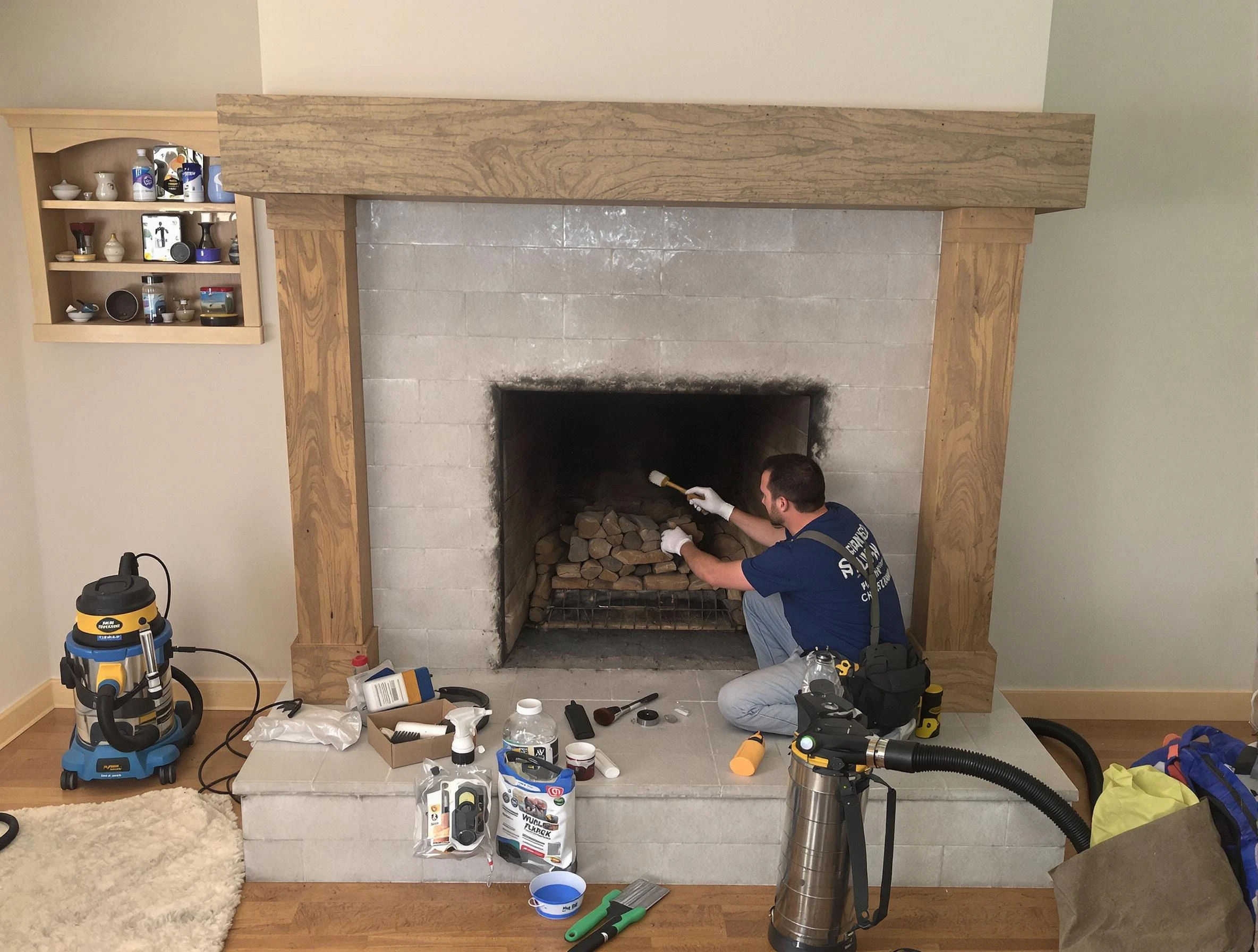 Detailed creosote removal process by McCalla Chimney Sweep in McCalla, AL