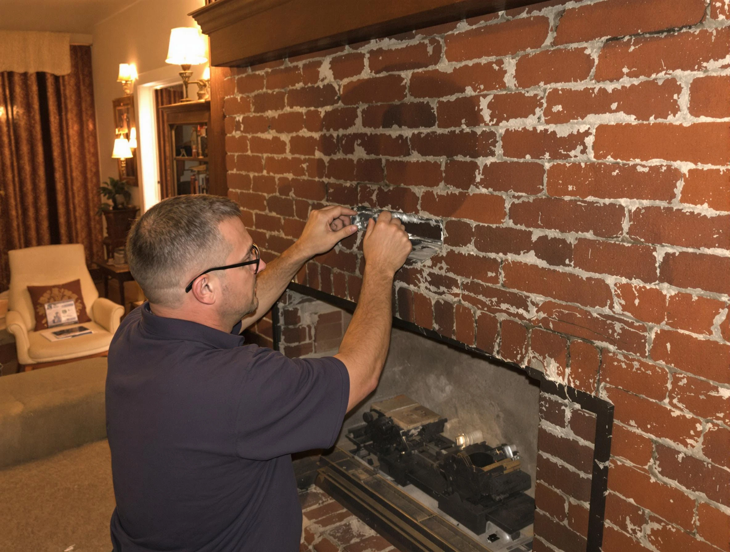 McCalla Chimney Sweep expert fixing a fireplace in McCalla, AL